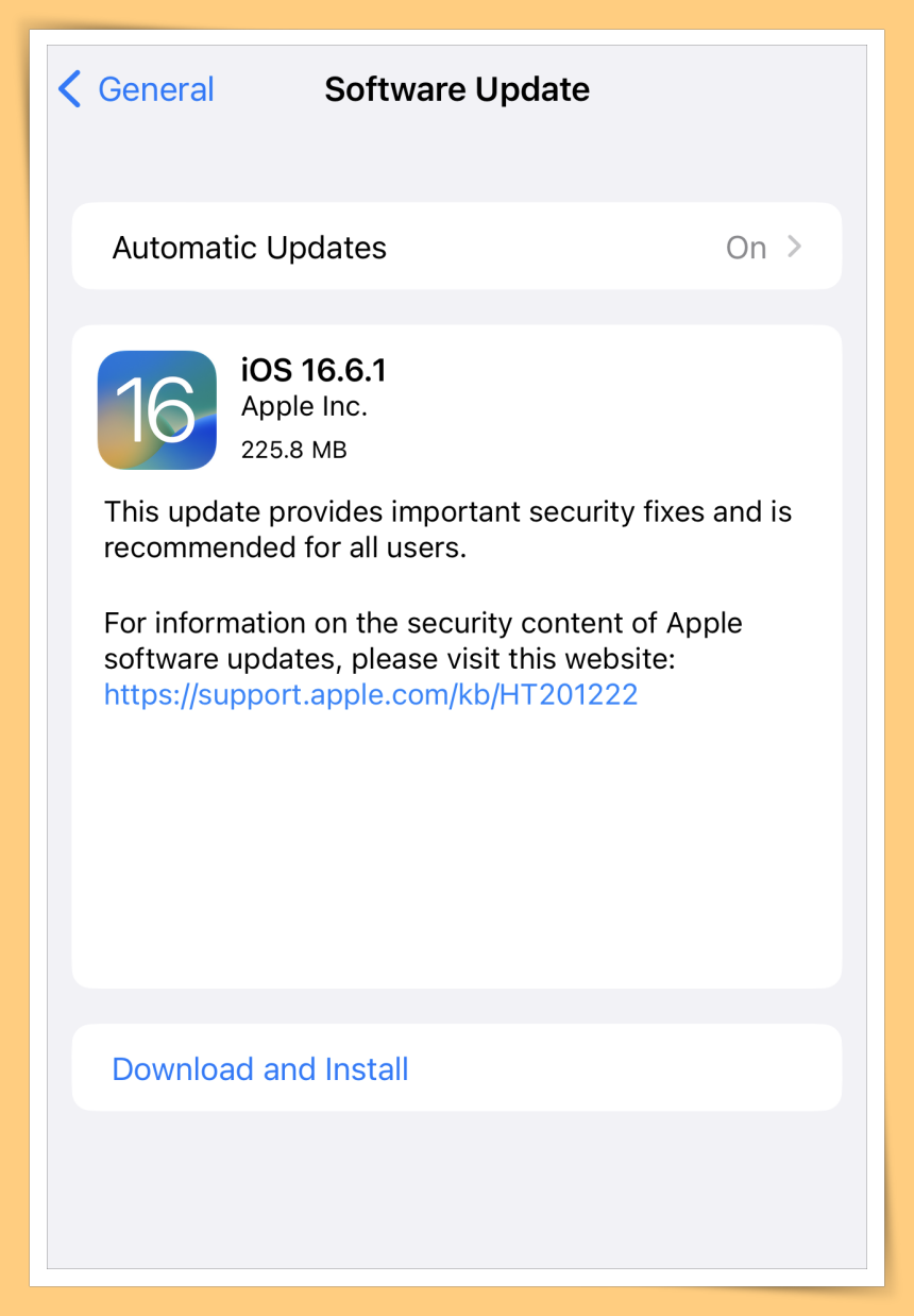 iOS 16.6.1 正式版发布! 修复一个安全漏洞！