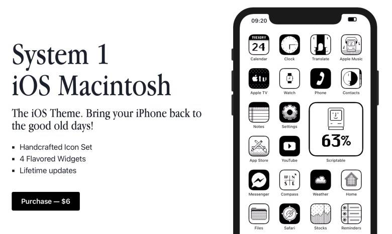 替 iPhone 换上 1984 年的 Mac 电脑主题风格
