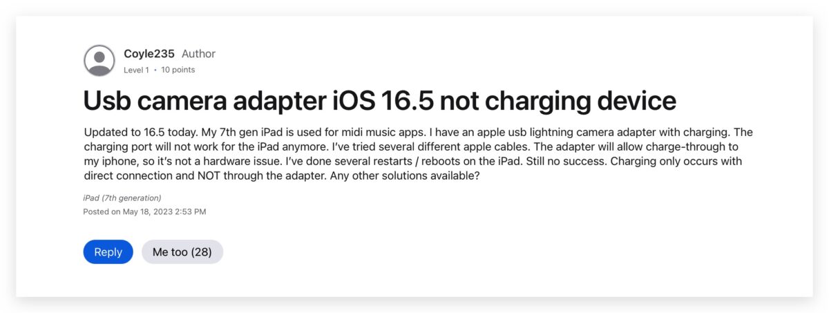 有转接需求先别更新！ iOS 16.5 无法使用 Lightning 转 USB 转接器