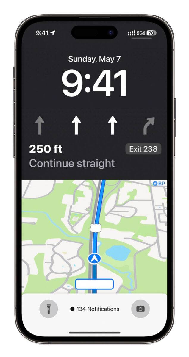 iOS 17 这功能令人期待！ Apple Maps 终于不再占据整个 iPhone 锁定画面