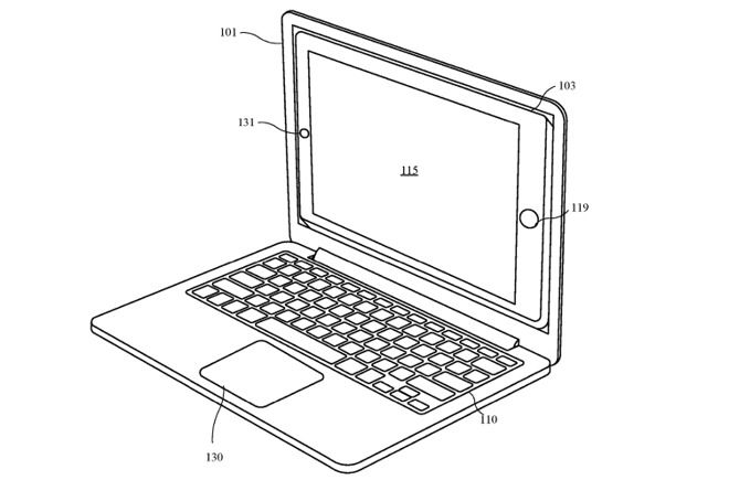 Macbook未来会挖一个洞放iPhone？ 苹果新专利亮相、iPhone可取代触控板