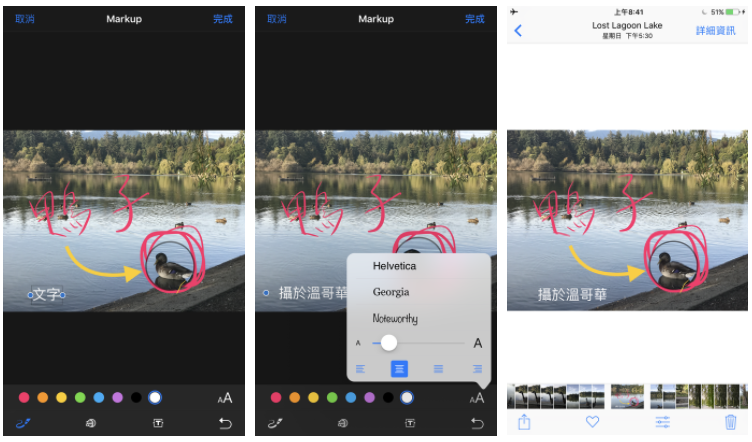 iPhone 如何在照片上画画、加上文字、画箭头圈圈？