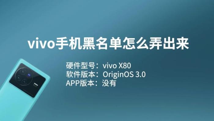 vivo手机怎么查找黑名单？添加及移除黑名单教程