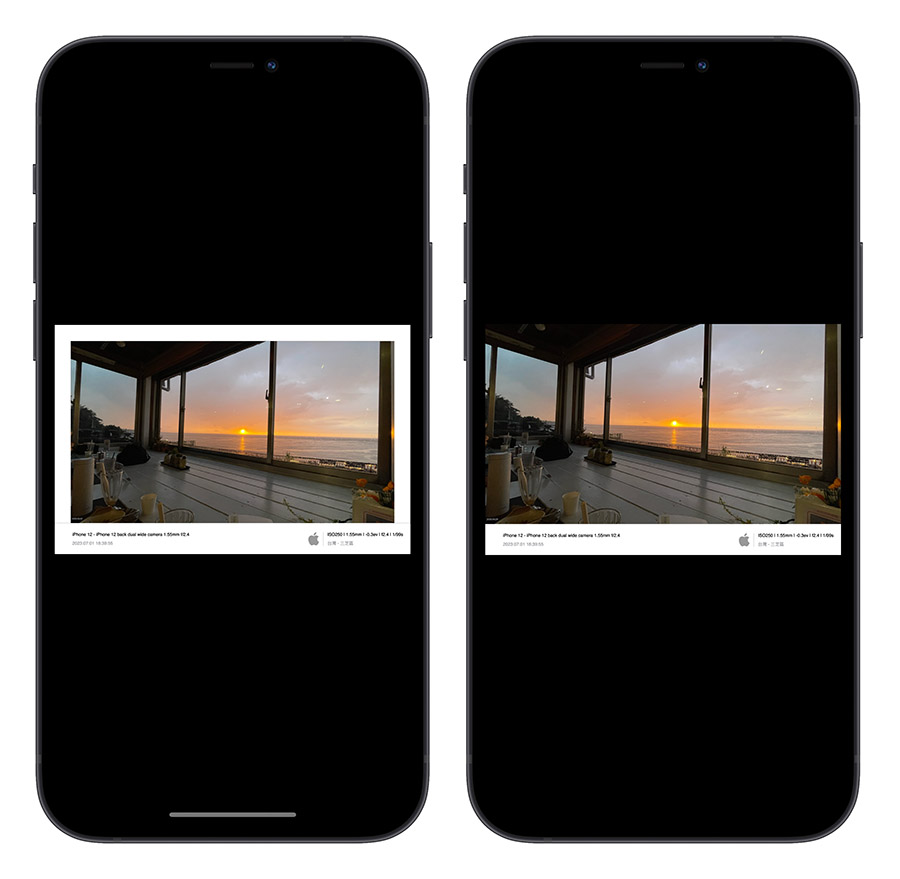 用捷径帮 iPhone 照片加上看起来很专业的外框与资讯