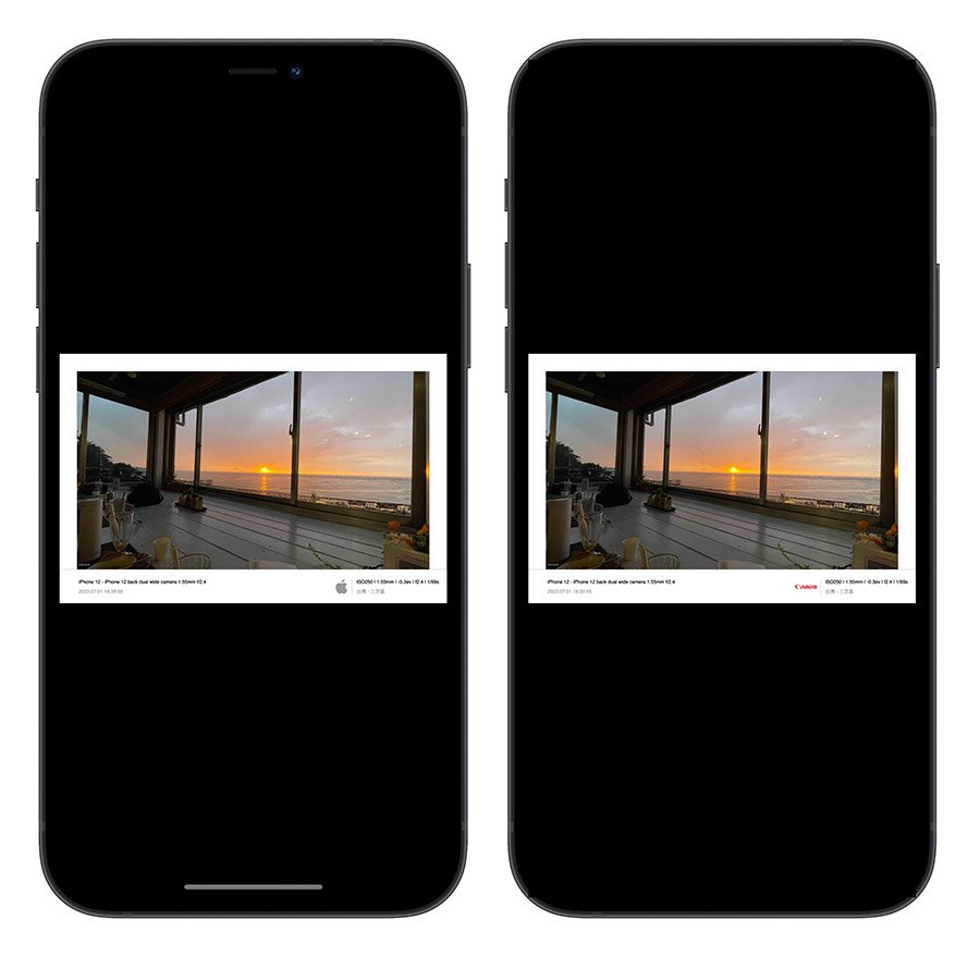 用捷径帮 iPhone 照片加上看起来很专业的外框与资讯