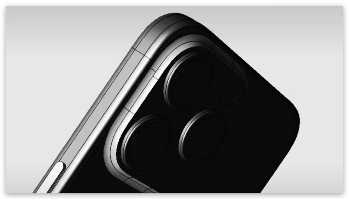 iPhone 15 Pro 又一份 CAD 设计图外流，音量键从两颗变一颗