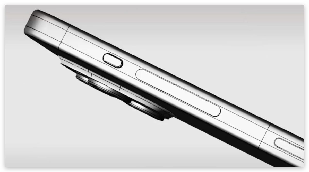 iPhone 15 Pro 又一份 CAD 设计图外流，音量键从两颗变一颗