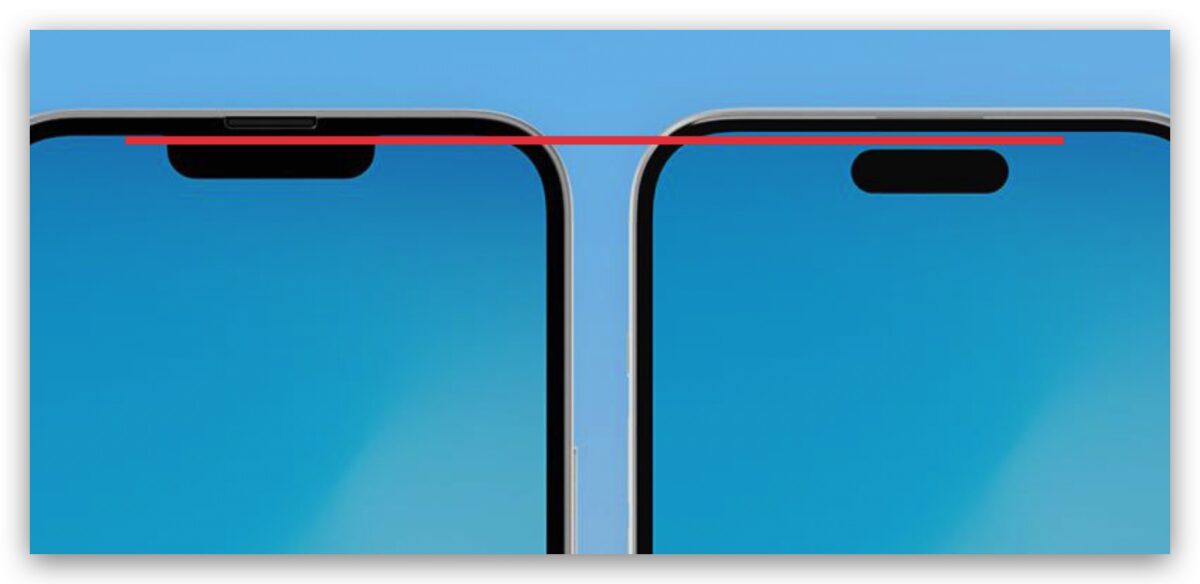 一图看懂 iPhone 15 的窄边框和 iPhone 14 边框差别多少